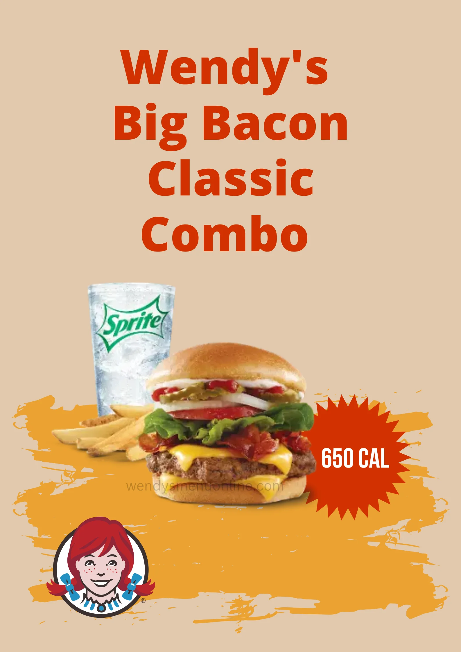 Wendy's Big Bacon Classic Combo calories
